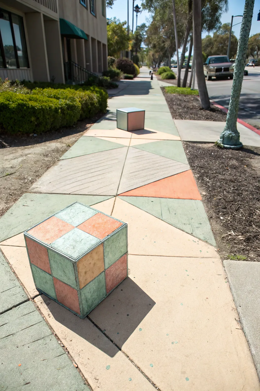 Step into a world of artful illusion with this stunning 3D sidewalk masterpiece!