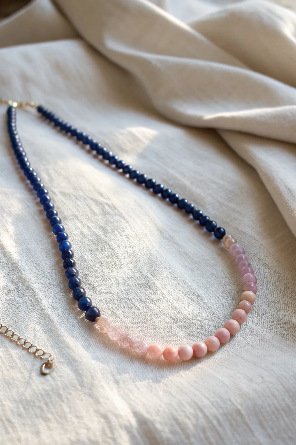 Transform your style with a stunning ombré bead necklace that captures the essence of simplicity and natural beauty.