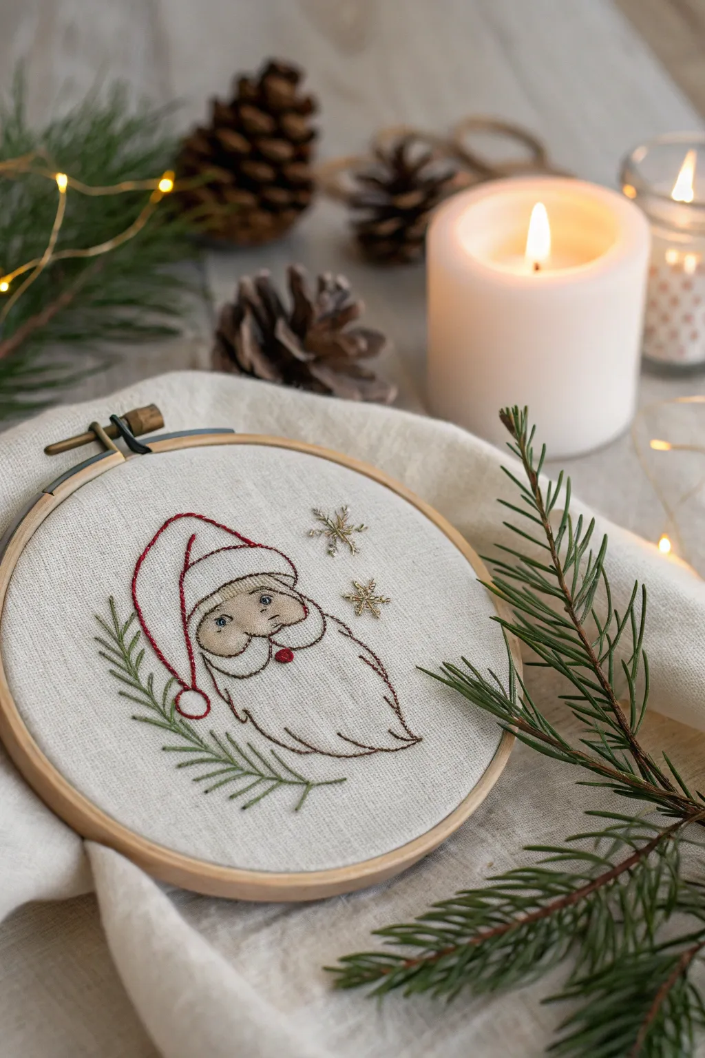 Embrace the season with minimalist holiday embroidery, adding a touch of handcrafted cheer to your home.