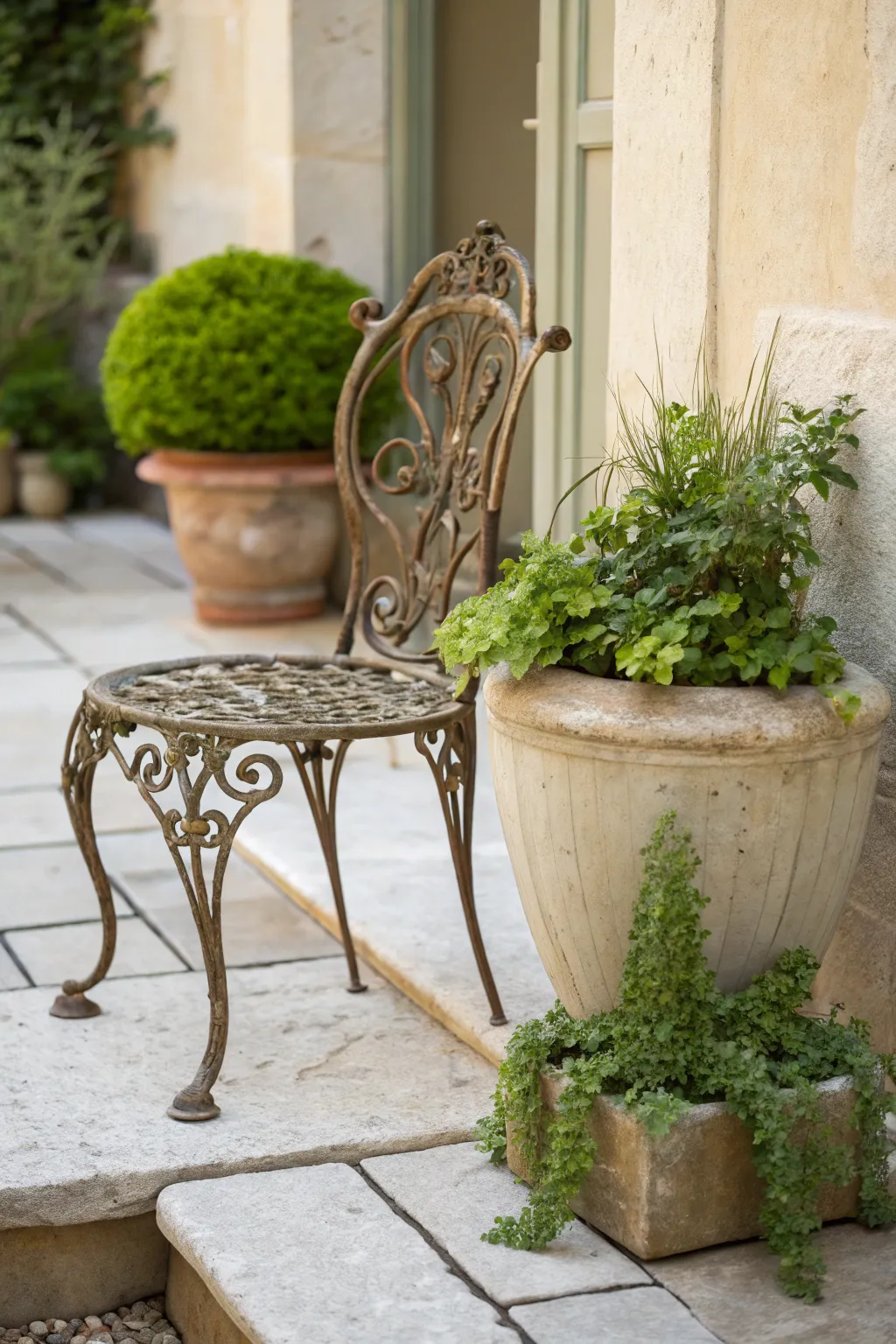 Embrace the charm of old and new in your garden oasis.