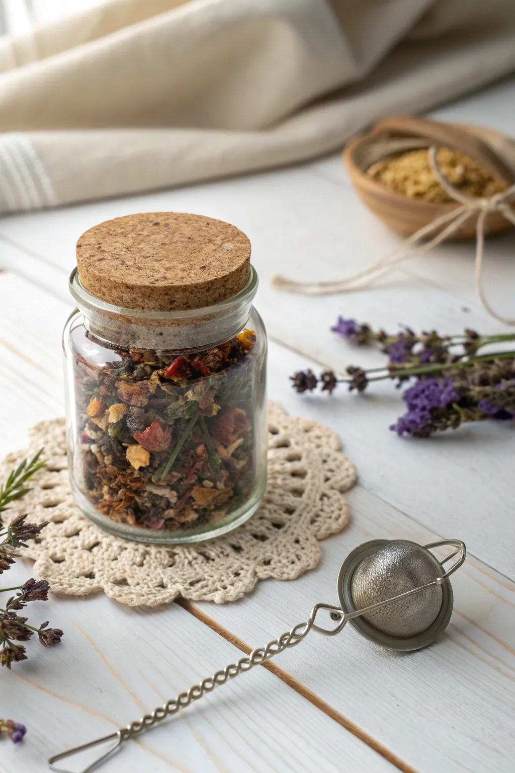 Gift tranquility with a personalized tea jar, a perfect blend of minimalism and boho elegance.