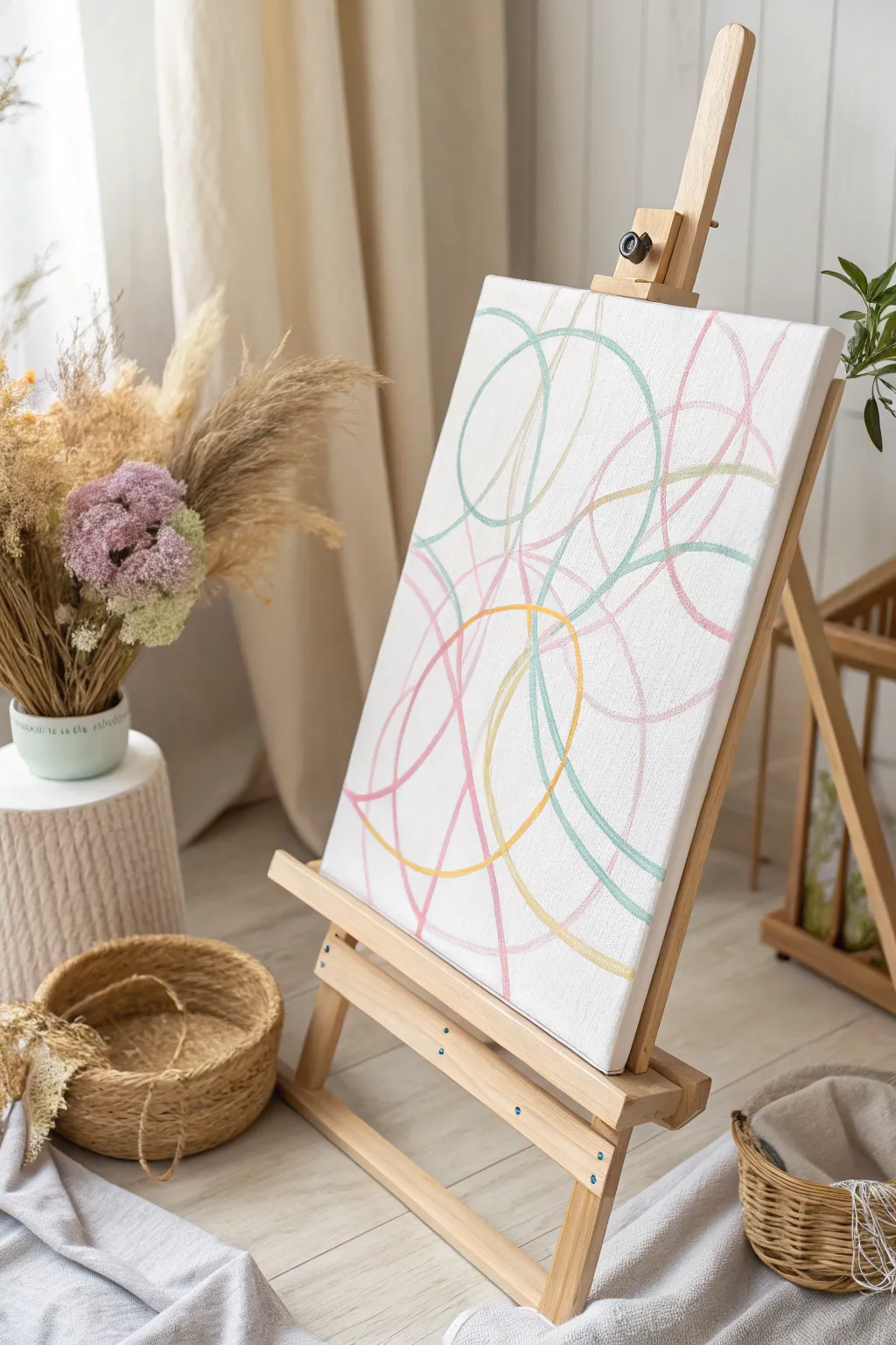 Elevate your space with the serene beauty of abstract pastels. 🌿✨