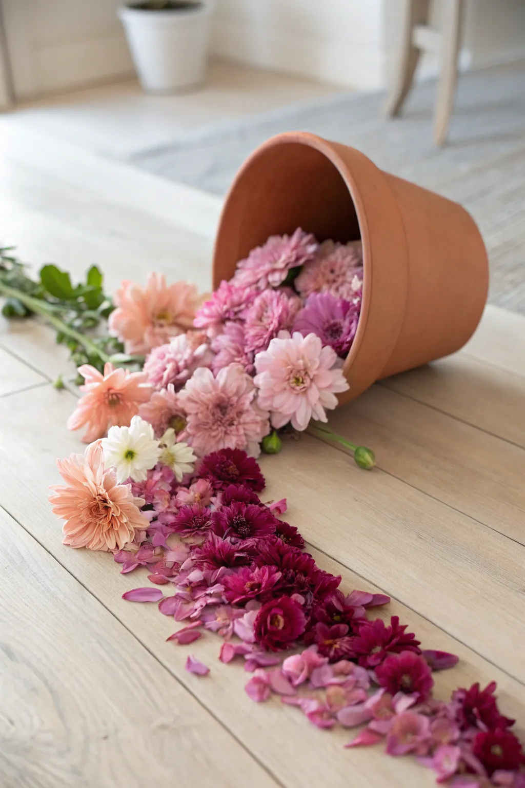 Unleash elegance in your garden with a captivating ombre flower spill—where simplicity meets charm.