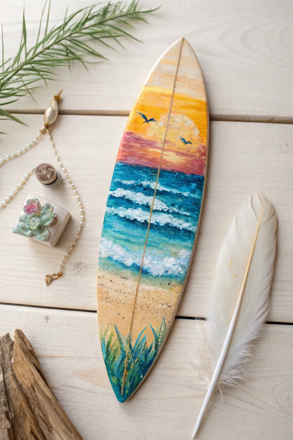 Unleash your child's creativity with these enchanting mini surfboard paintings – where imagination meets the sea!