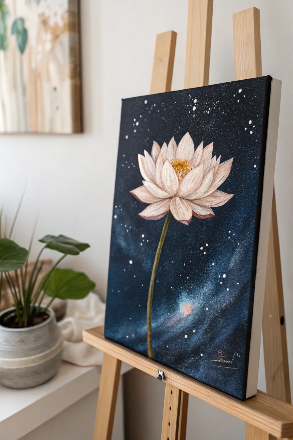 Embrace the enchanting contrast of 'Night Sky Blooms' – where floral grace meets celestial mystery.