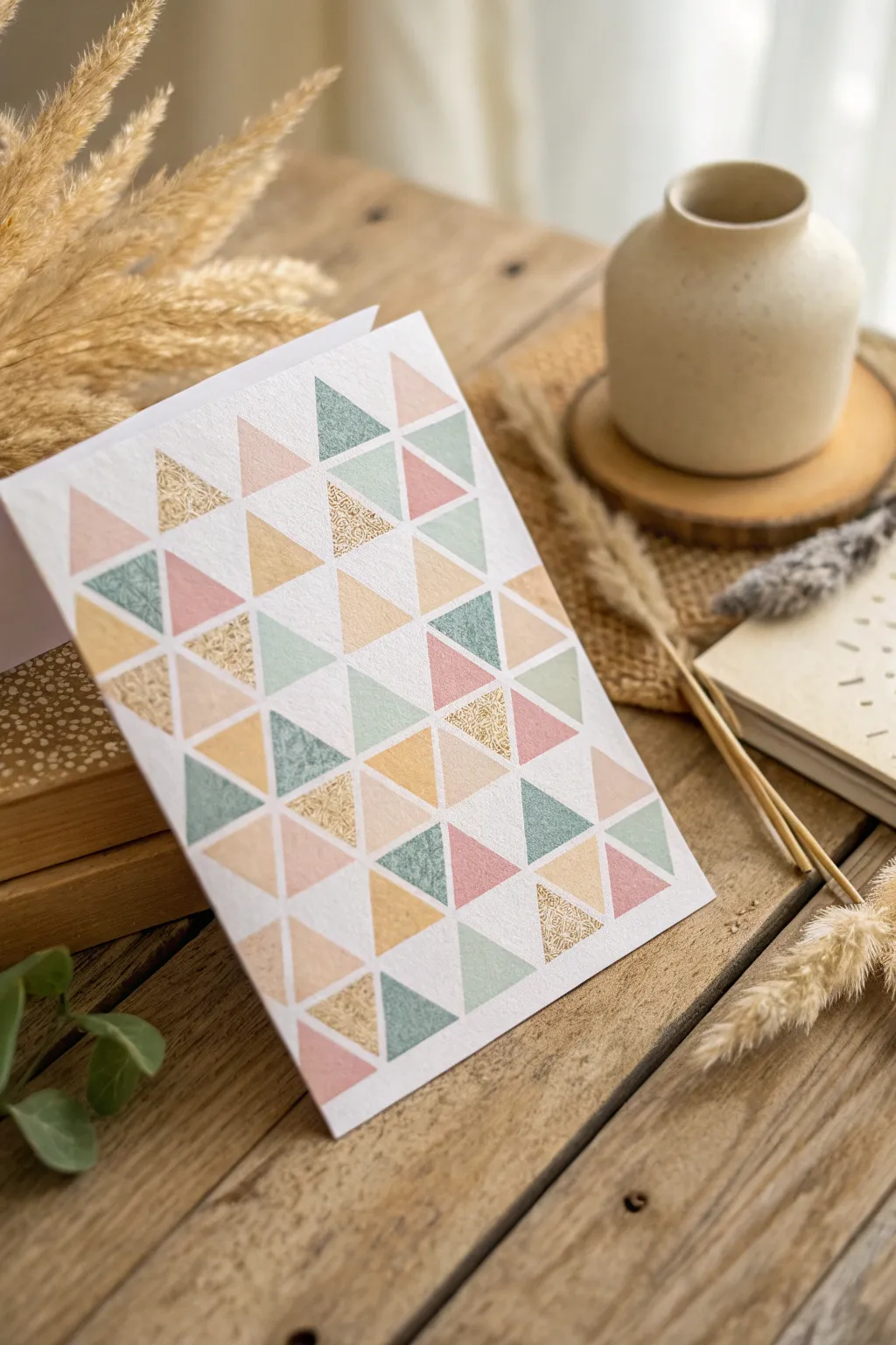 Elevate your card-making with chic geometric patterns for a touch of modern elegance.