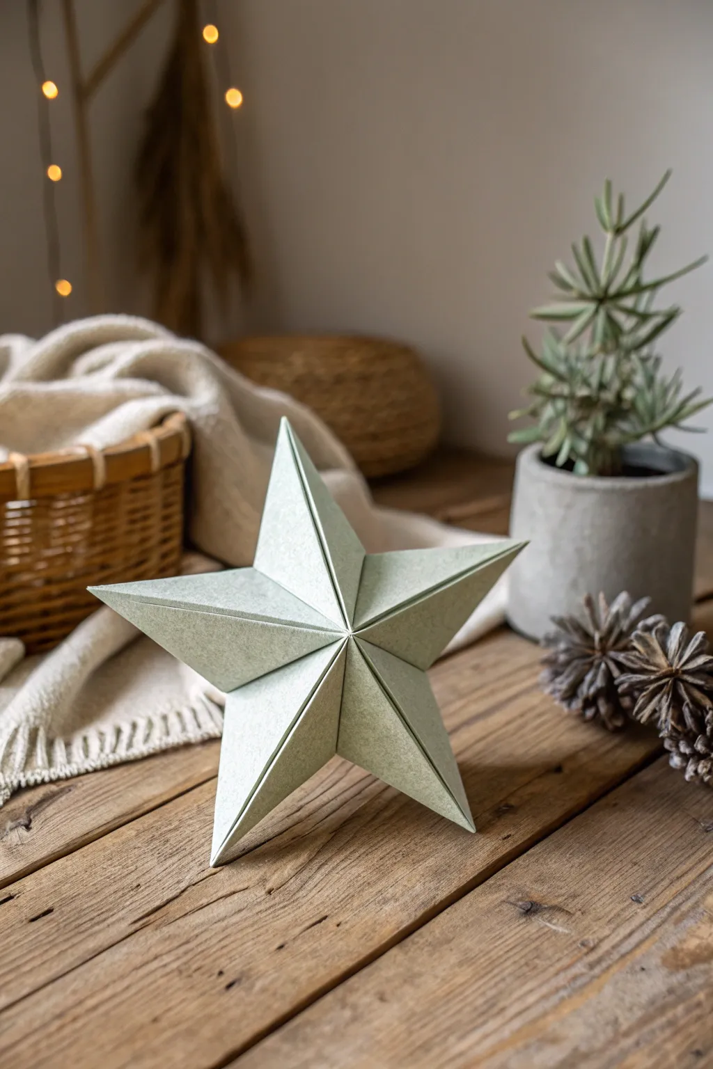 Elevate your winter decor with the simple elegance of a handcrafted German paper star.