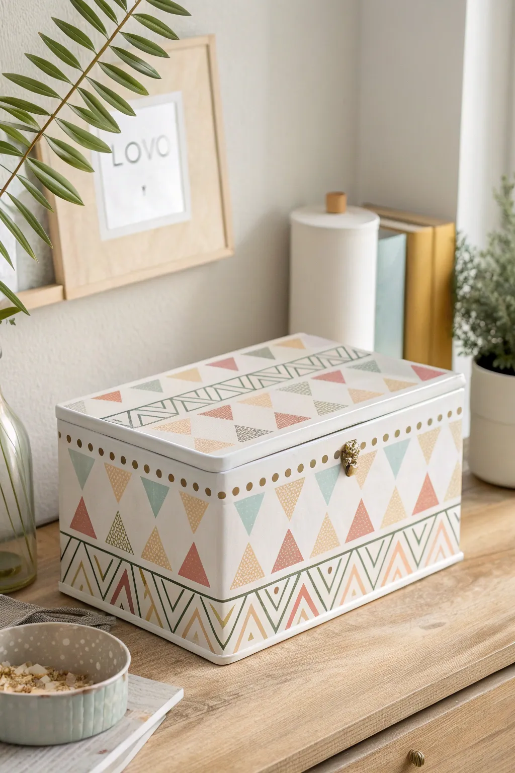 Transform your storage with stunning geometric patterns for a chic, minimalist look.