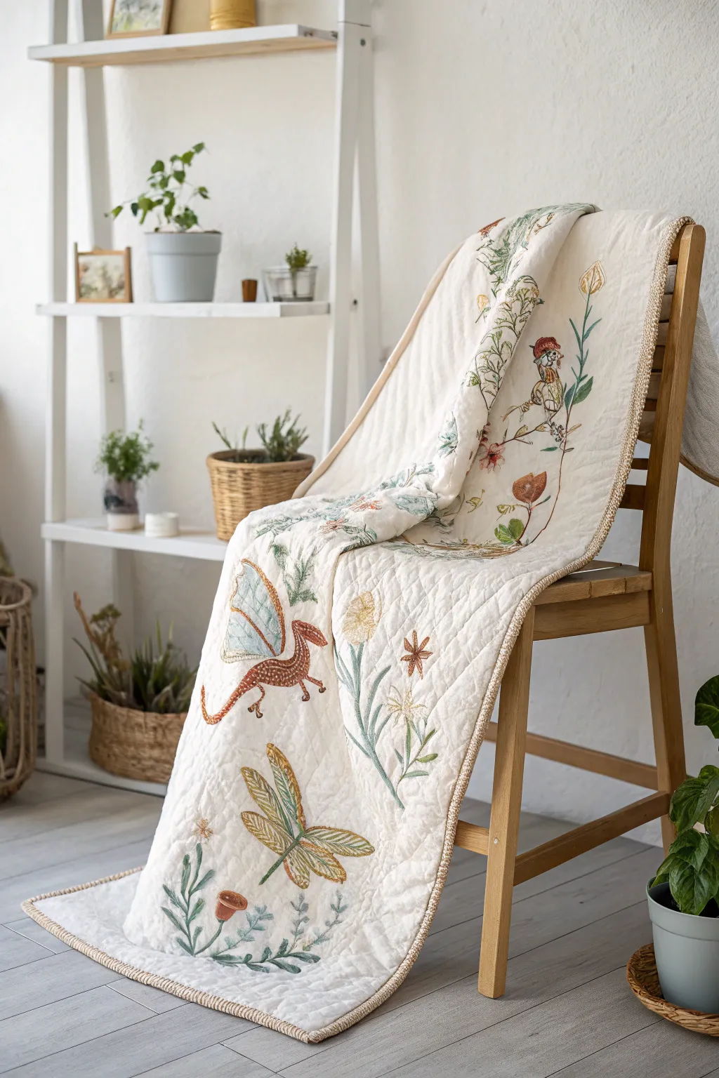 Embrace the magic of myths with intricate quilt artistry. ✨