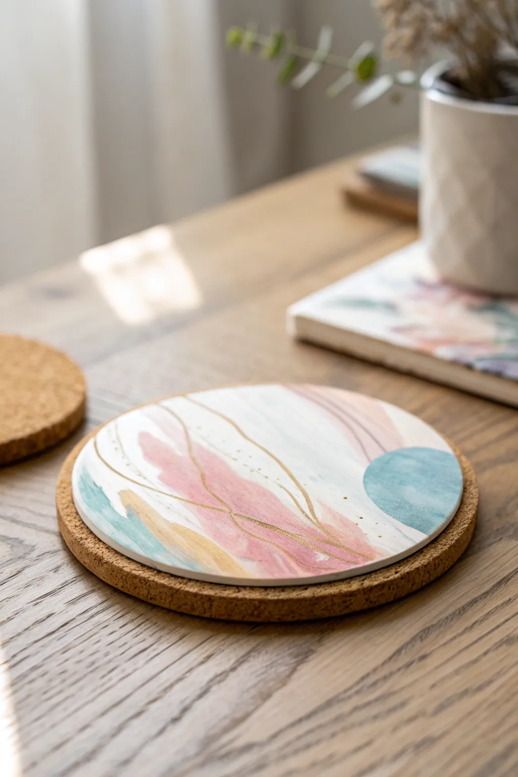 Elevate your table setting with custom artwork coasters that reflect your unique style.
