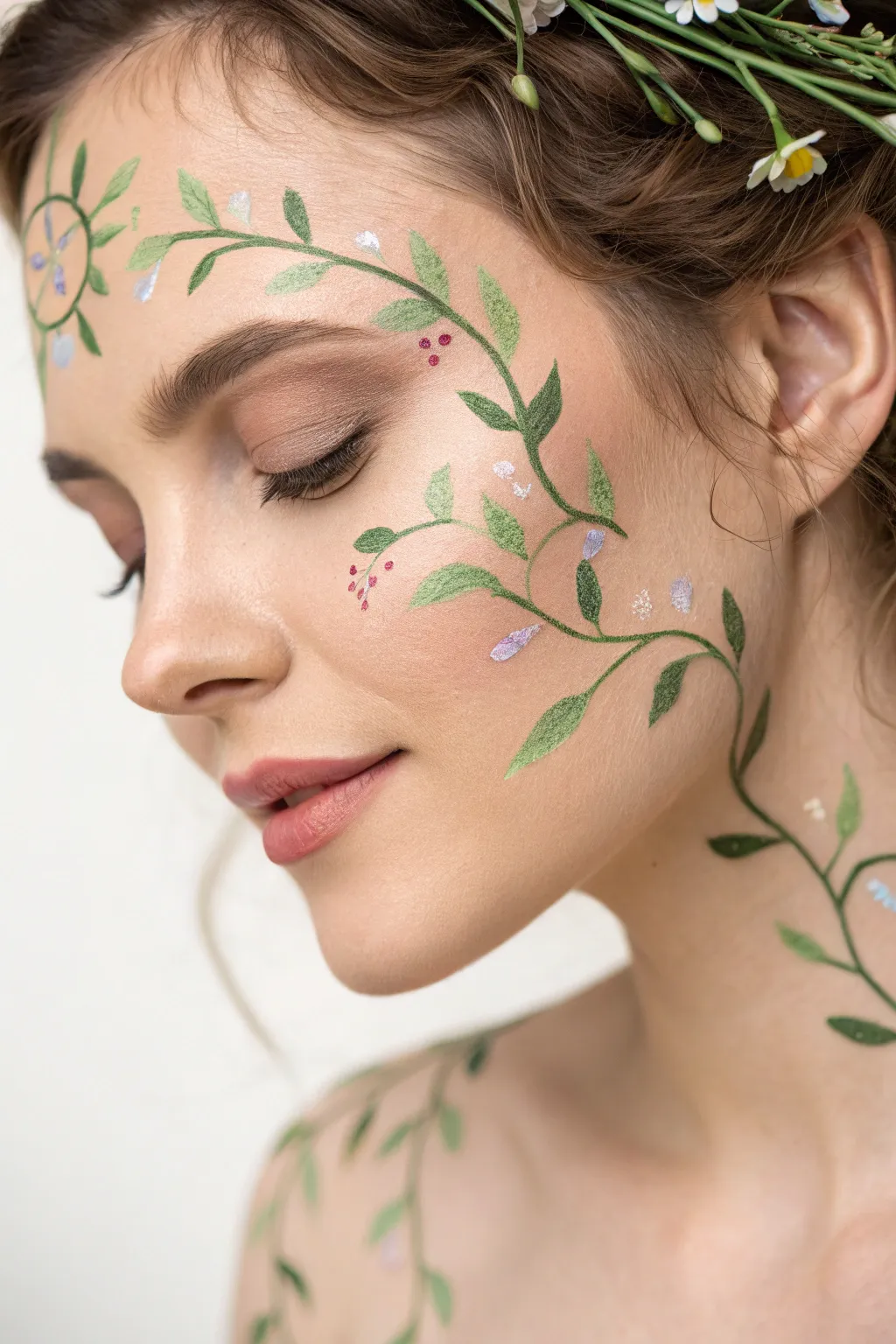 Embrace nature's elegance with a touch of vibrant vines and delicate blooms.