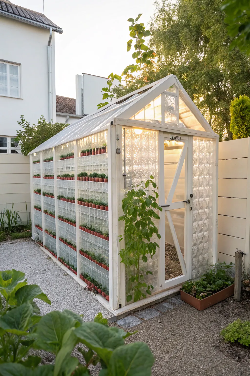 Transform plastic waste into a stunning mini greenhouse and nurture your seedlings with sustainable style.