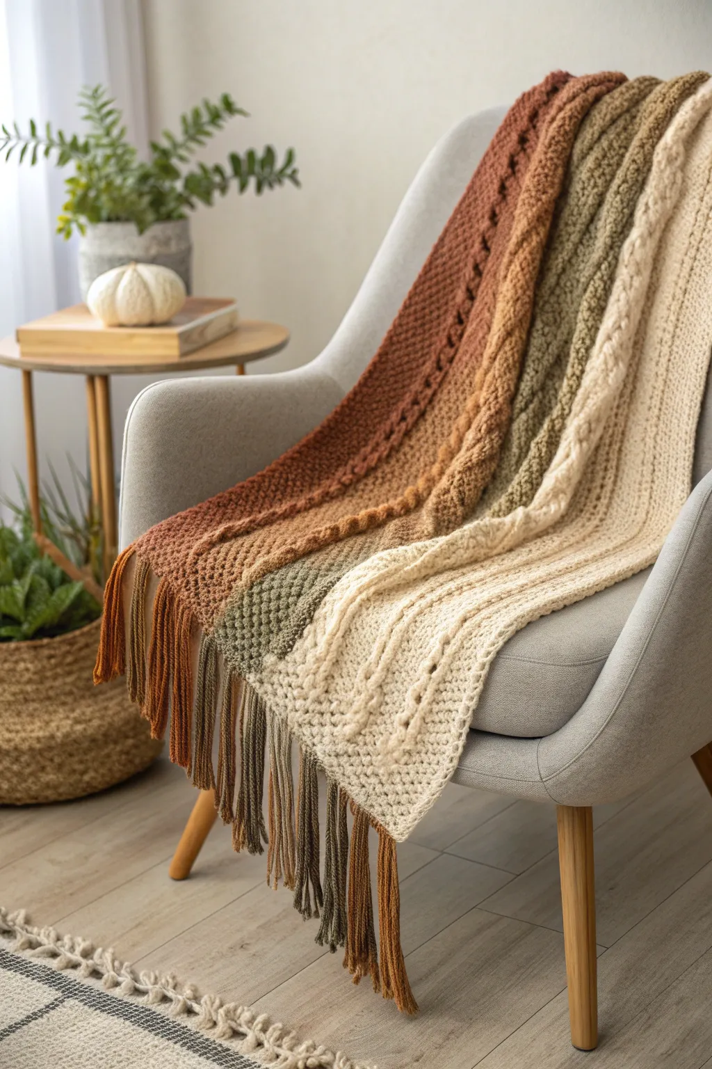 Wrap yourself in warmth and sustainability with this eco-friendly temperature blanket, a perfect blend of Scandinavian simplicity and Boho charm.