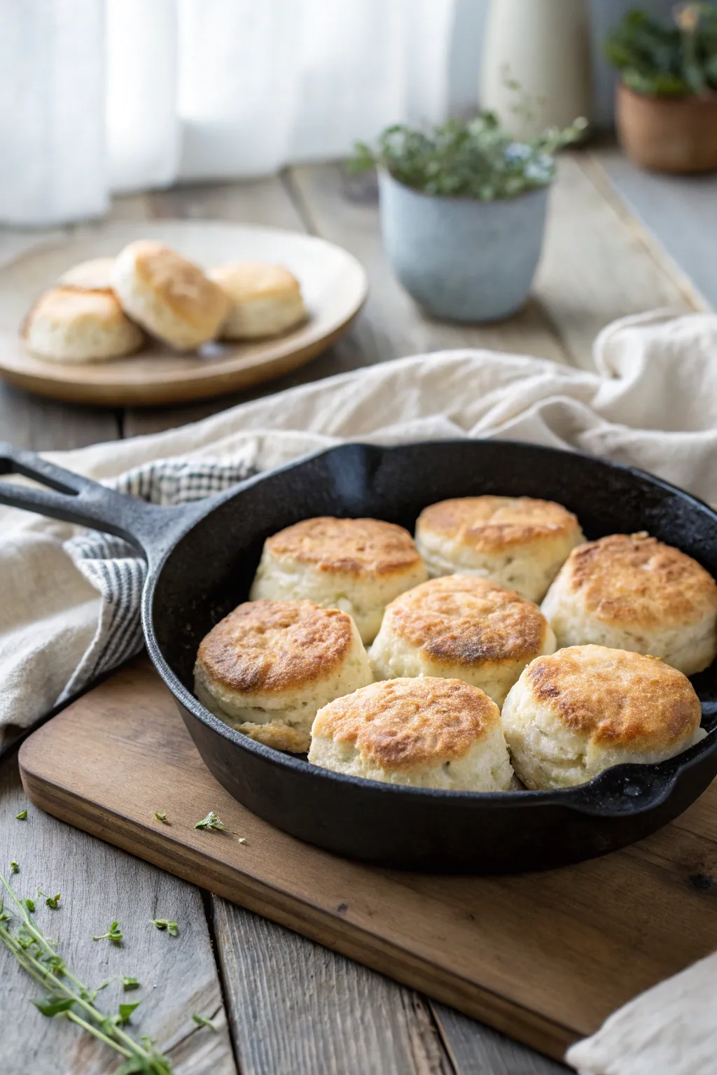 Golden Buttermilk Bliss: Perfectly baked biscuits for a cozy Thanksgiving feast!