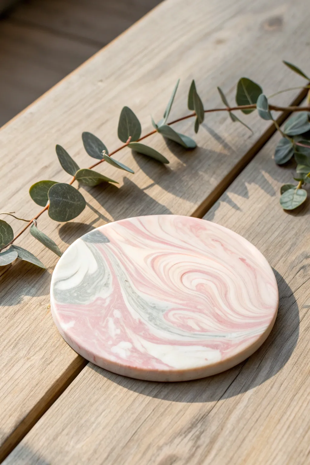 Elevate your tabletop decor with handcrafted polymer clay coasters, where simplicity meets artistry.