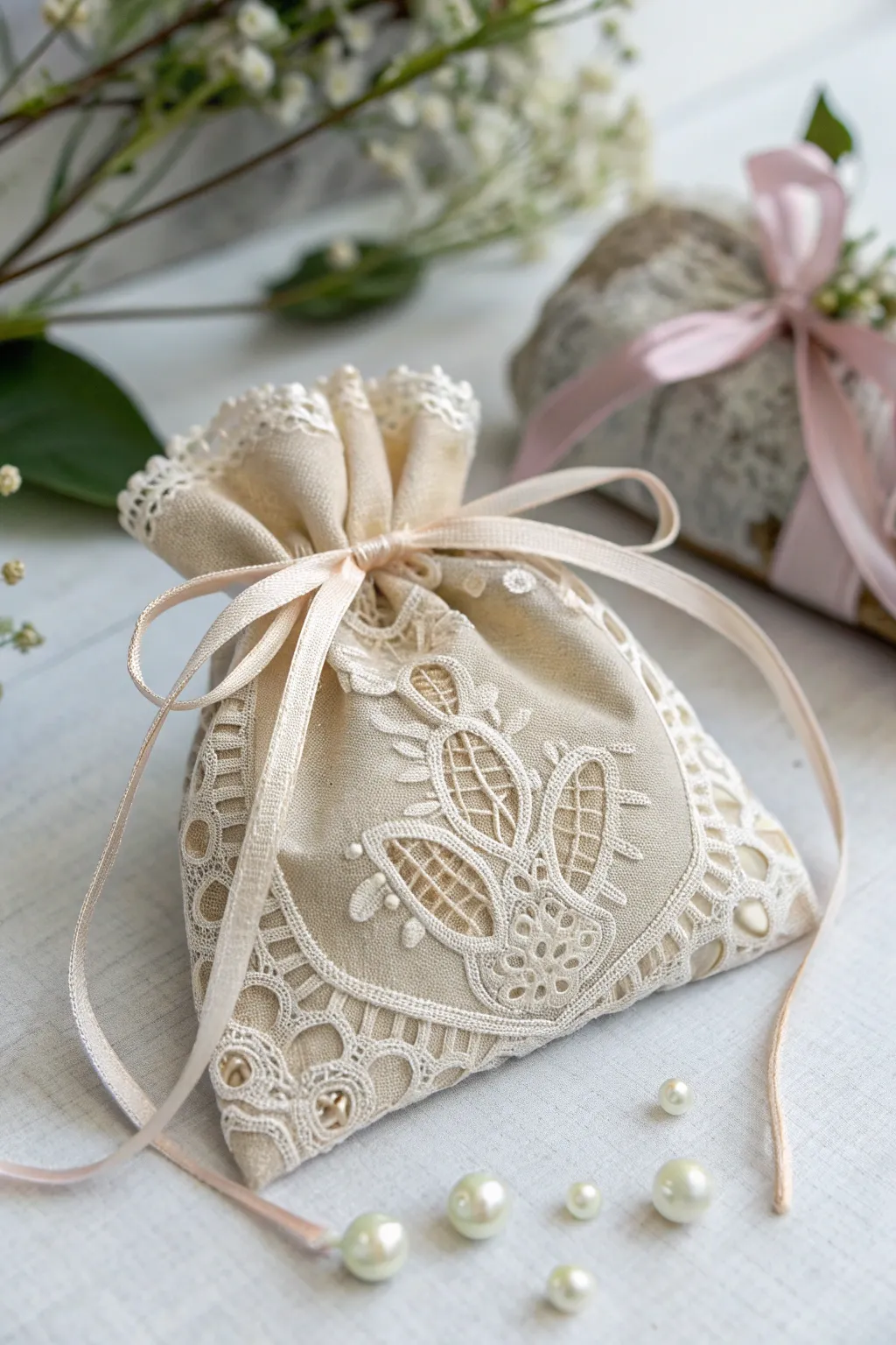 A touch of magic with lace and ribbons: Transforming simplicity into elegance.