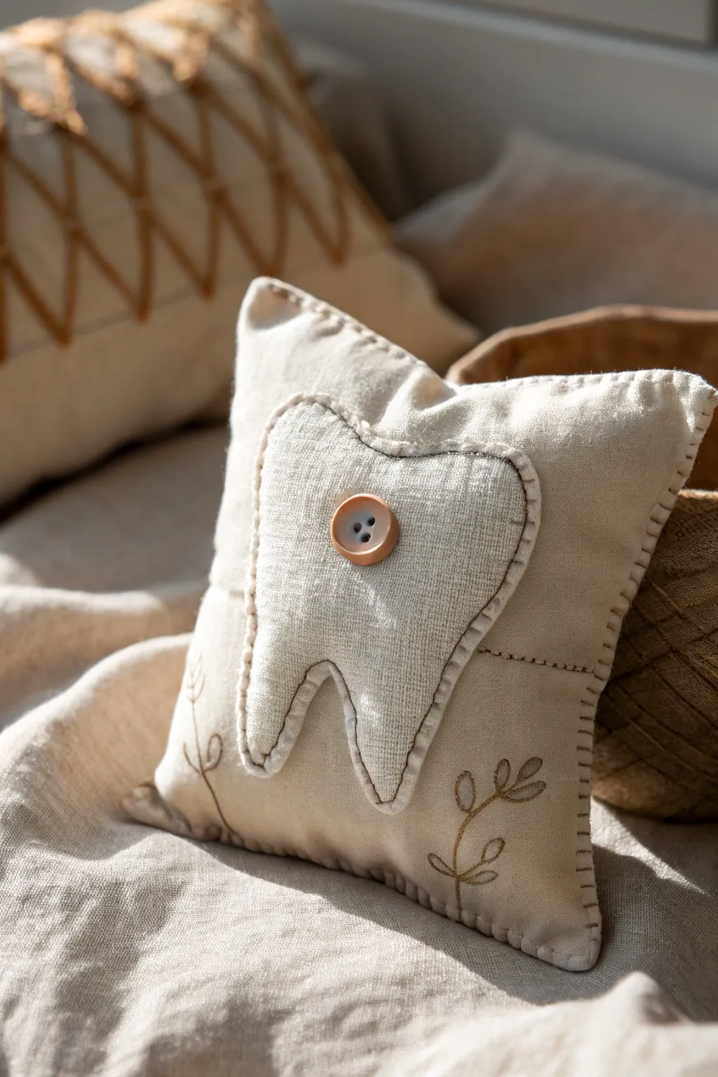 Delight in simplicity and interaction with this charming tooth fairy pillow, crafted for hands-on fun.