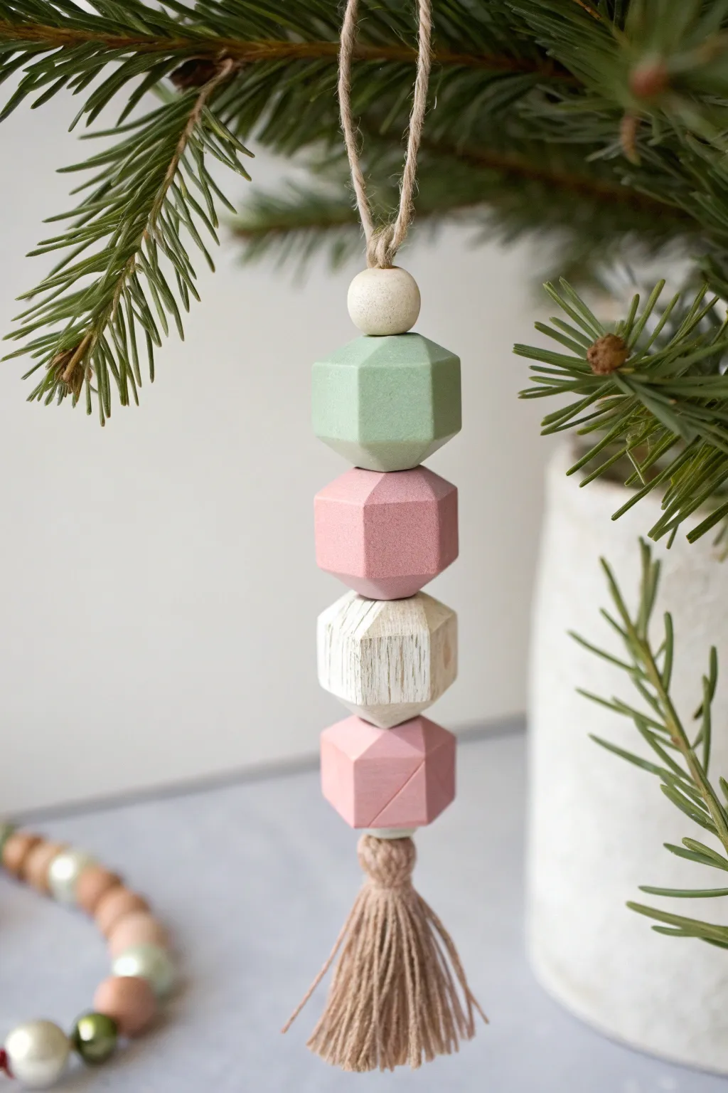 Add a touch of handcrafted charm to your holiday decor with these minimalist boho ornaments.