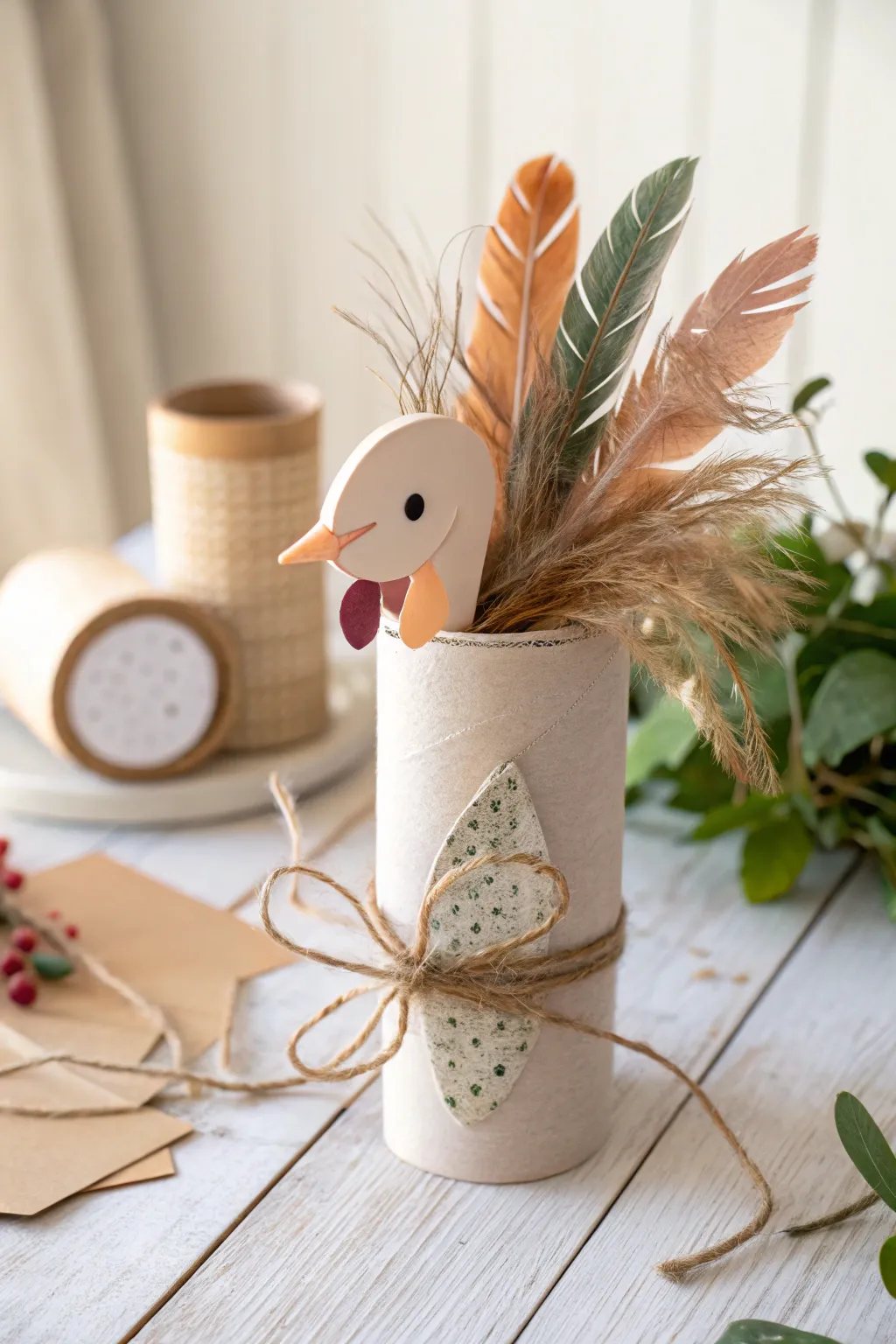 Transform everyday items into charming crafts with these delightful toilet paper roll turkeys!
