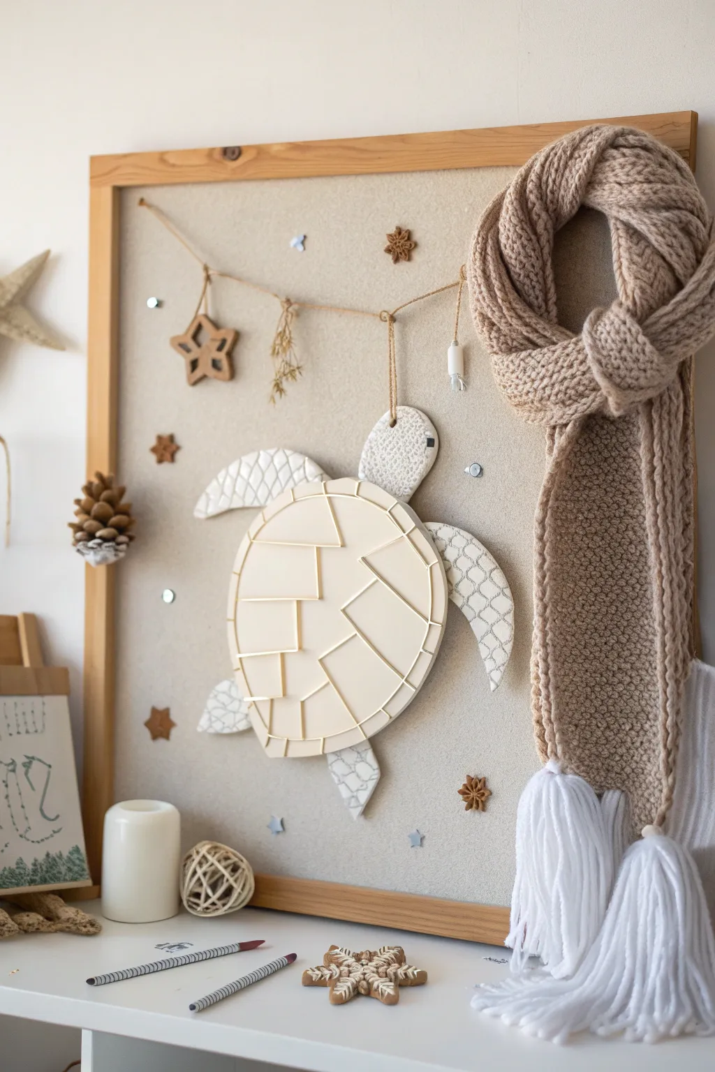 Embrace the seasons with a touch of whimsy and elegance. 🐢✨ #SeasonalTurtleDecor #ScandinavianBoho