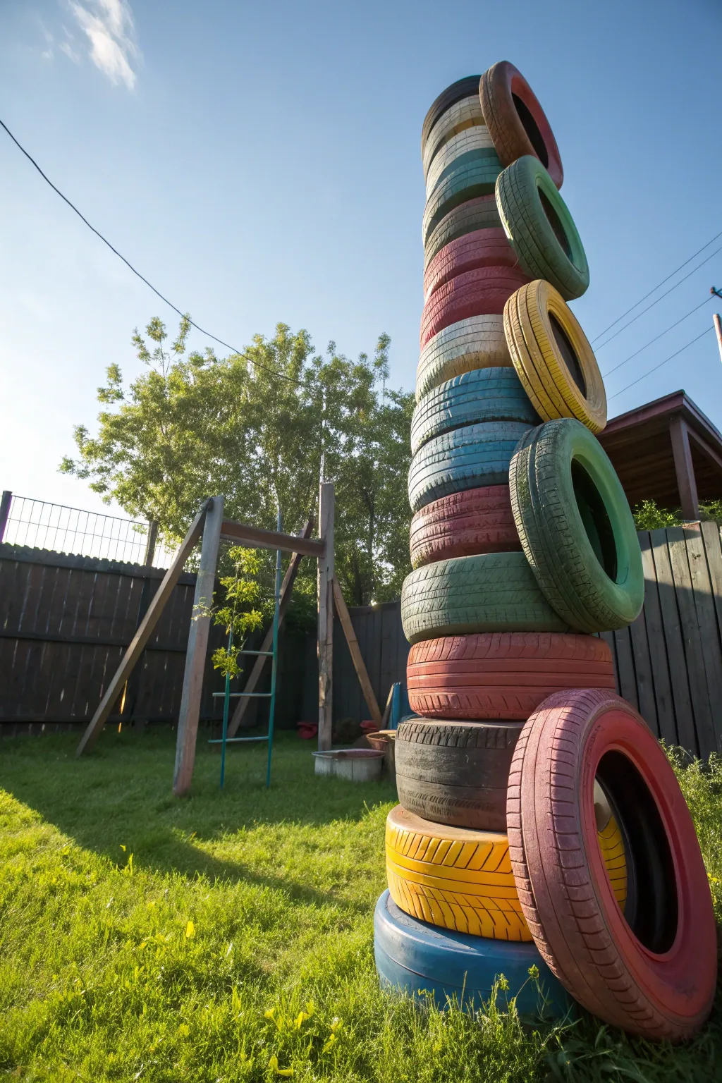Bring playtime to life with this innovative and eco-friendly tire climbing structure.