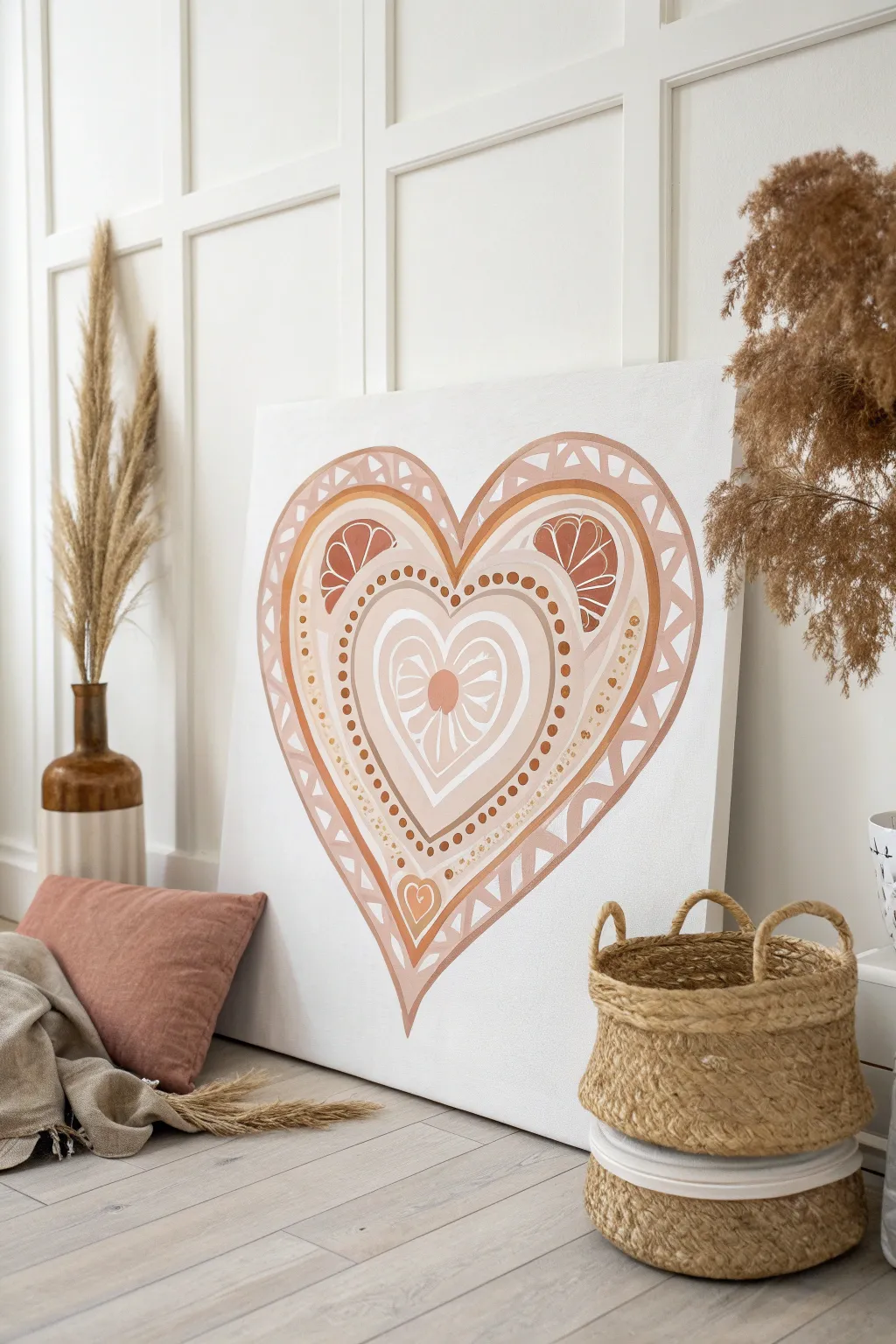 Craft your love onto canvas with this charming heartfelt wall art.