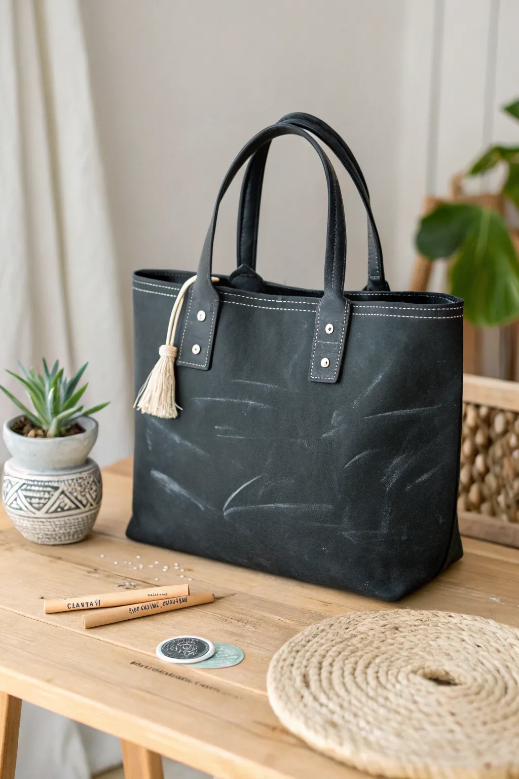 Redefine your style with a creative touch: the Chalkboard Bag for the modern muse.
