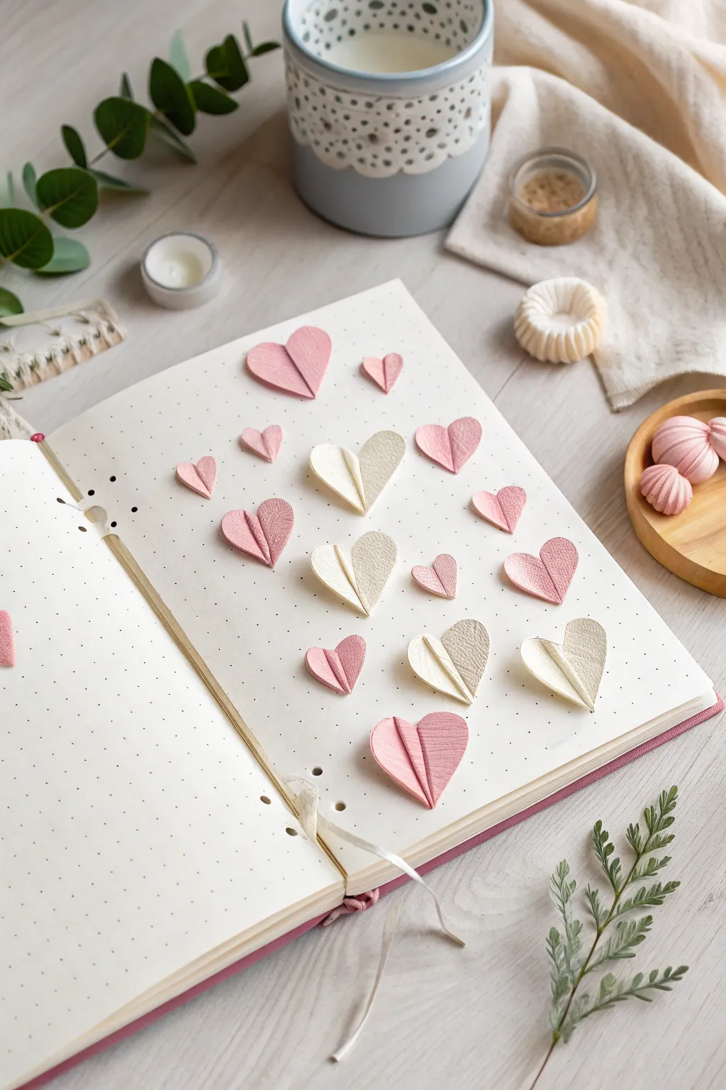 Surprise and delight with pop-up hearts in your Valentine's Day bullet journal!