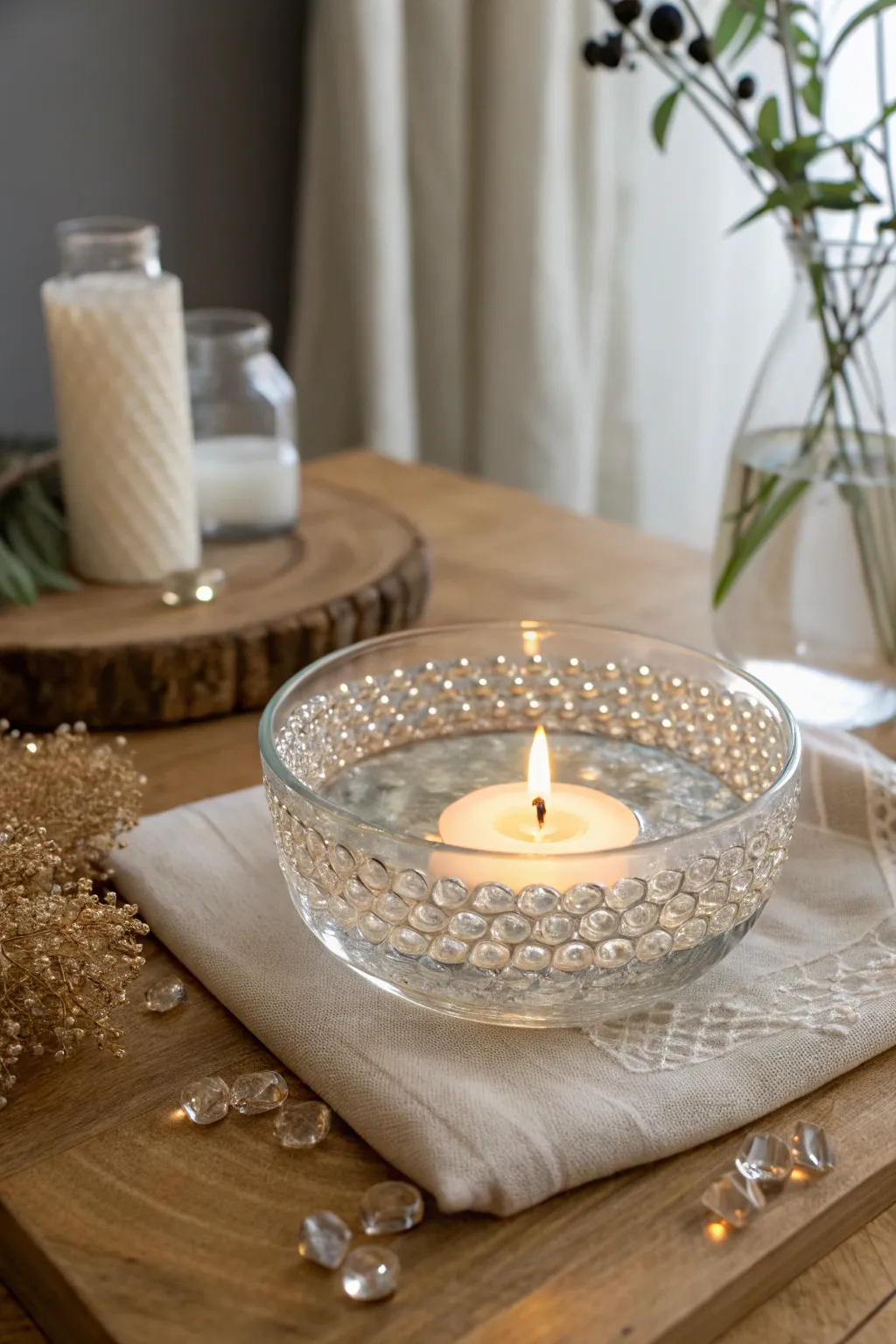 Illuminate your Valentine's Day with enchanting floating crystal candles—where simplicity meets mystique.