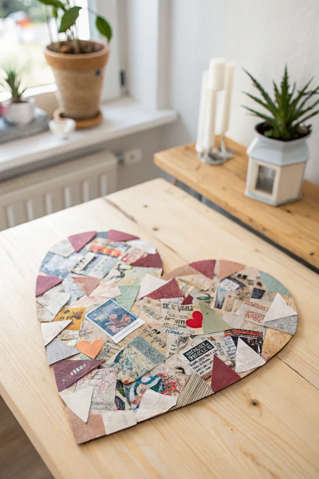 Unleash creativity this Valentine's Day with charming collage heart art, perfect for little hands and big imaginations.
