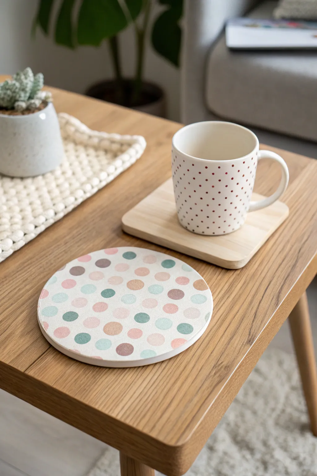 Elevate your coffee table with playful sophistication: DIY Vinyl Coasters.