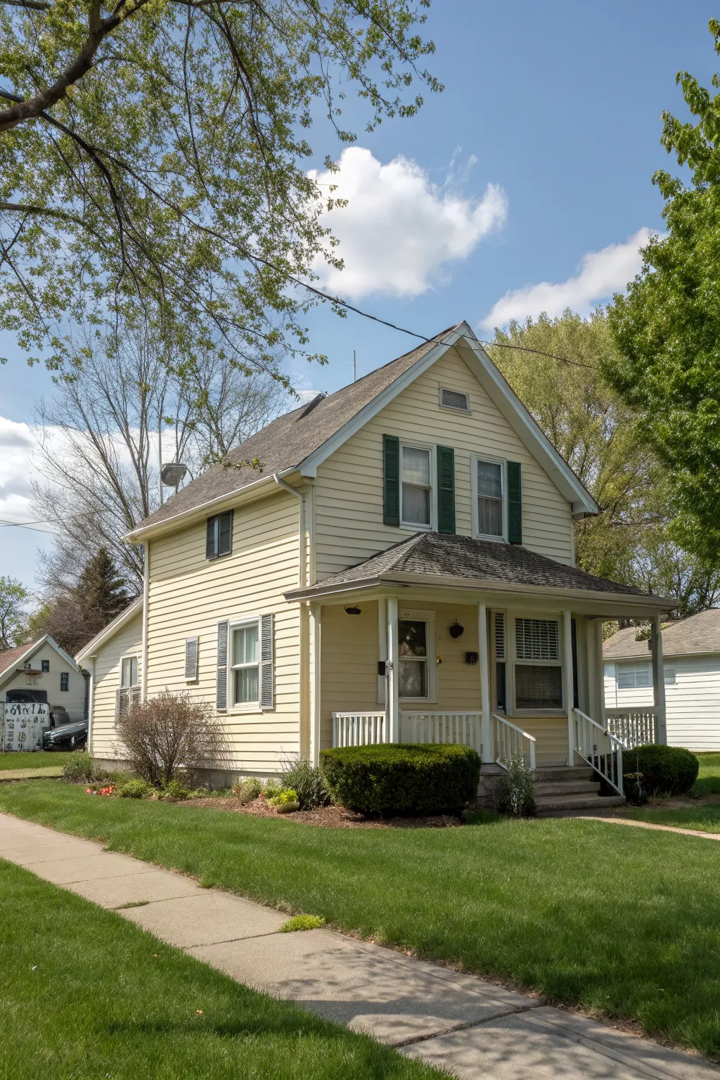 Lap siding provides a timeless appearance.