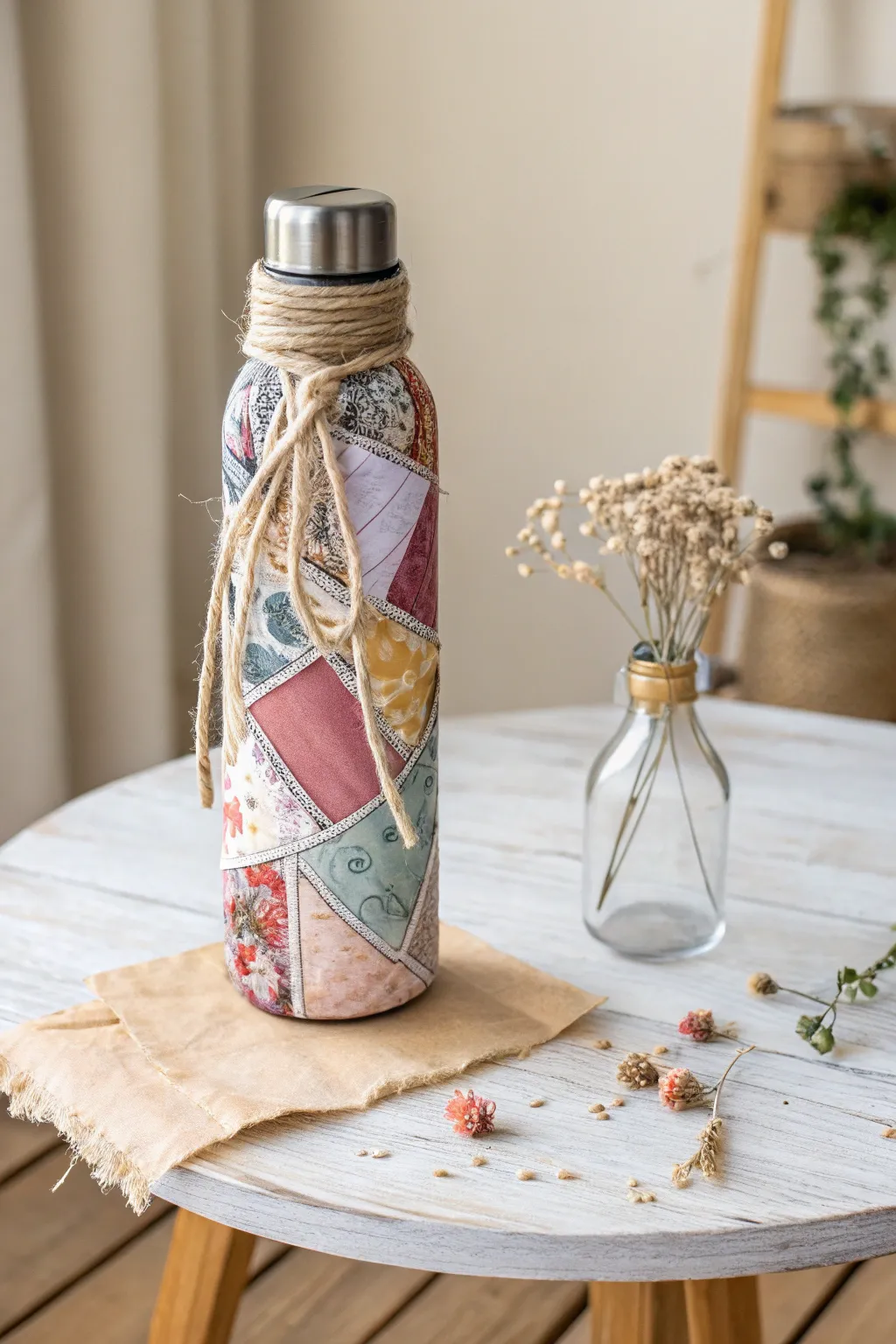 Give the gift of sustainability with this charmingly wrapped water bottle, blending minimalist elegance with eco-friendly creativity.