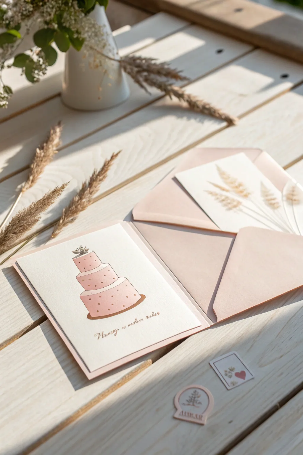 Surprise and delight with a minimalist pop-up wedding card that blends simplicity with a playful twist.