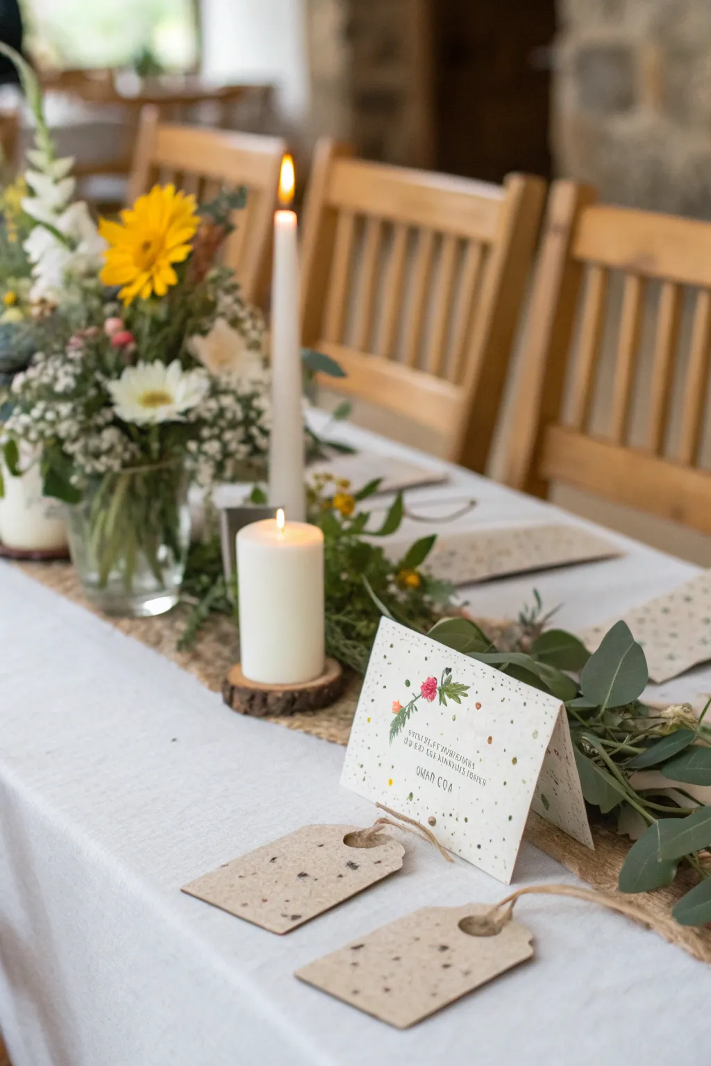 Eco-friendly name tags offer a sustainable and elegant option.