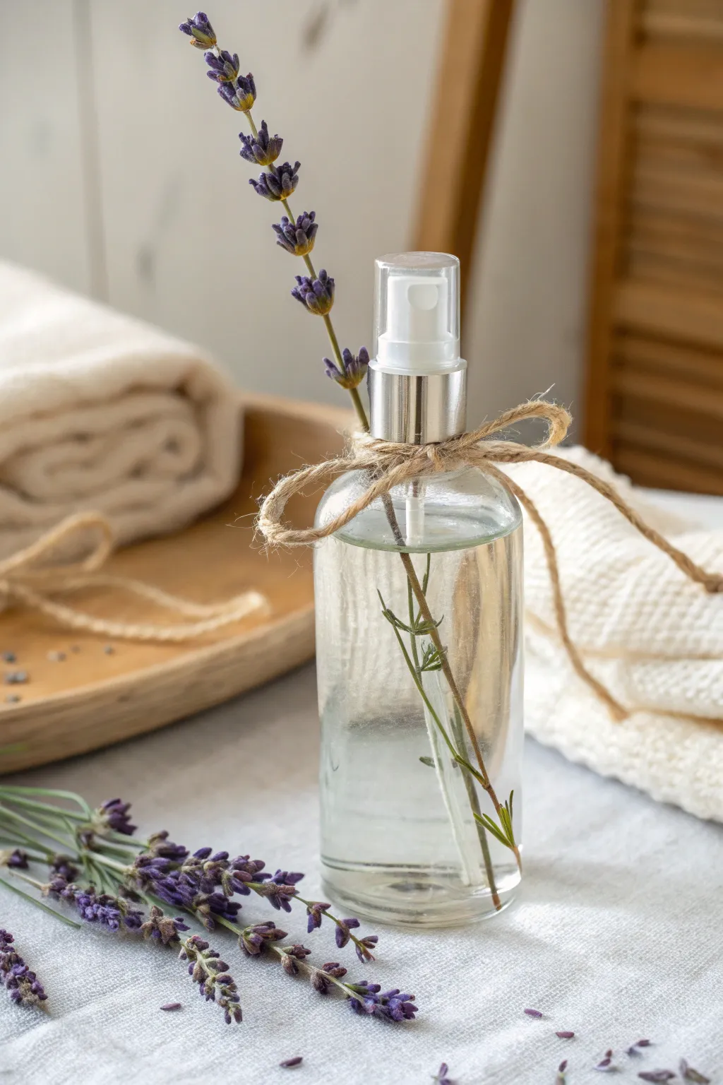 Elevate your space with the natural elegance of a DIY lavender room spray.