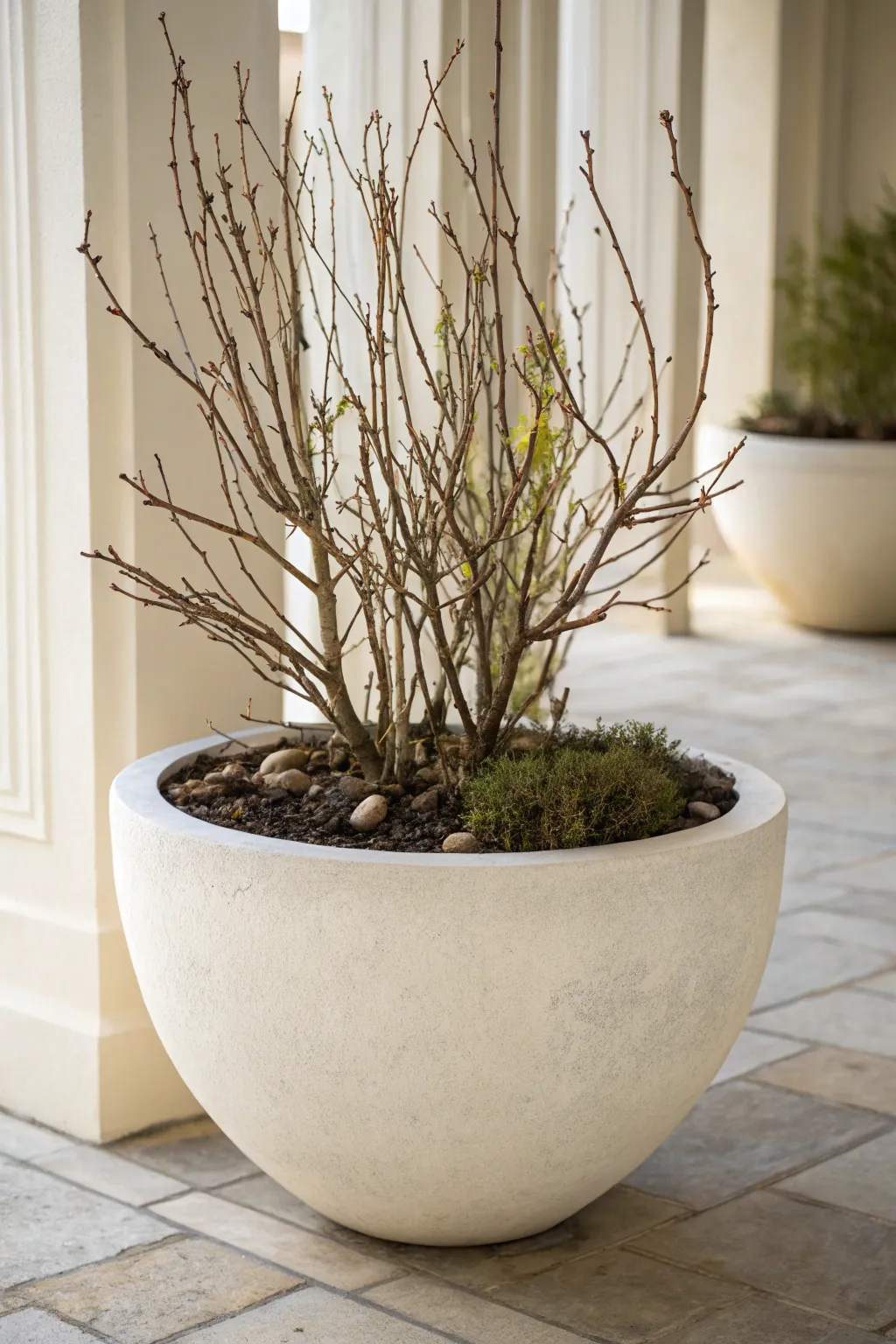 Embrace nature's simplicity with a touch of rustic elegance in your planter decor.
