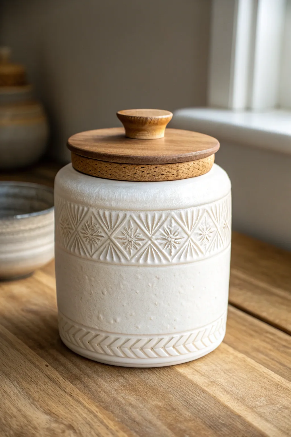 Elevate your kitchen with handcrafted minimalist charm—discover the beauty in simplicity with our wheel-thrown ceramic jars.