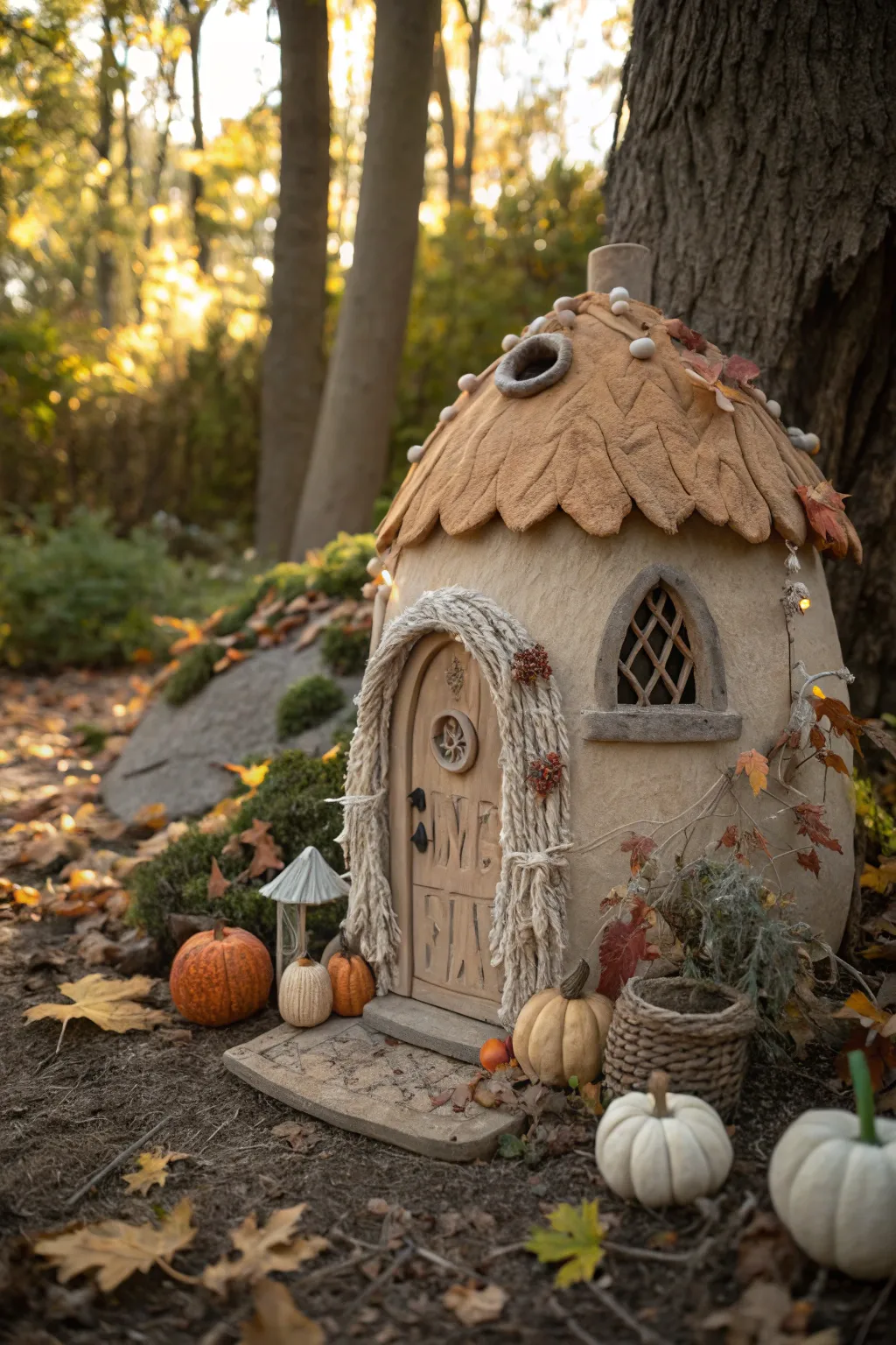 Transform your fairy garden with seasonal charm—embrace autumn's magic with minimalistic, handcrafted clay designs.