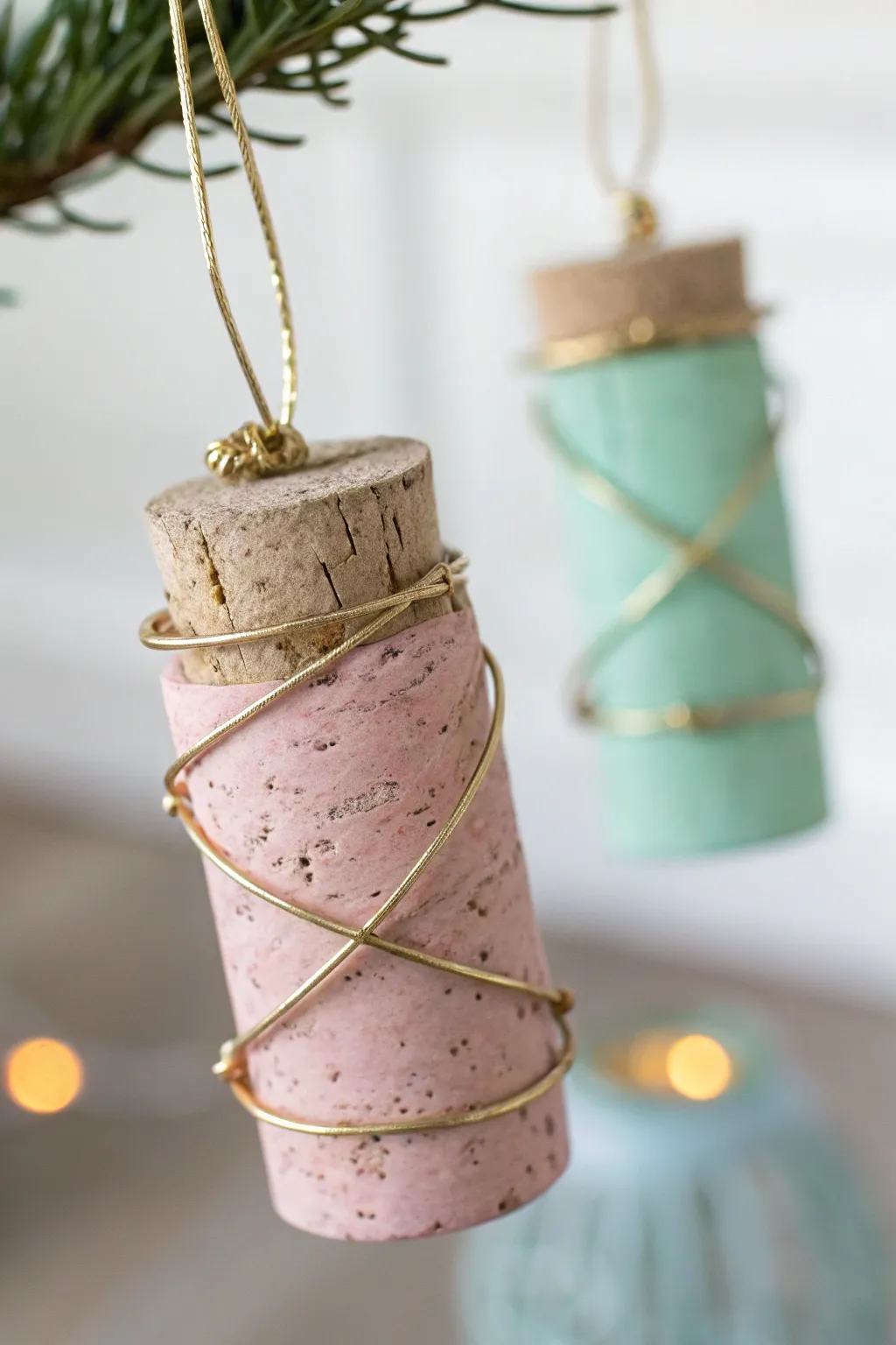 Elevate your holiday decor with handcrafted cork ornaments that blend minimalist elegance and boho charm.