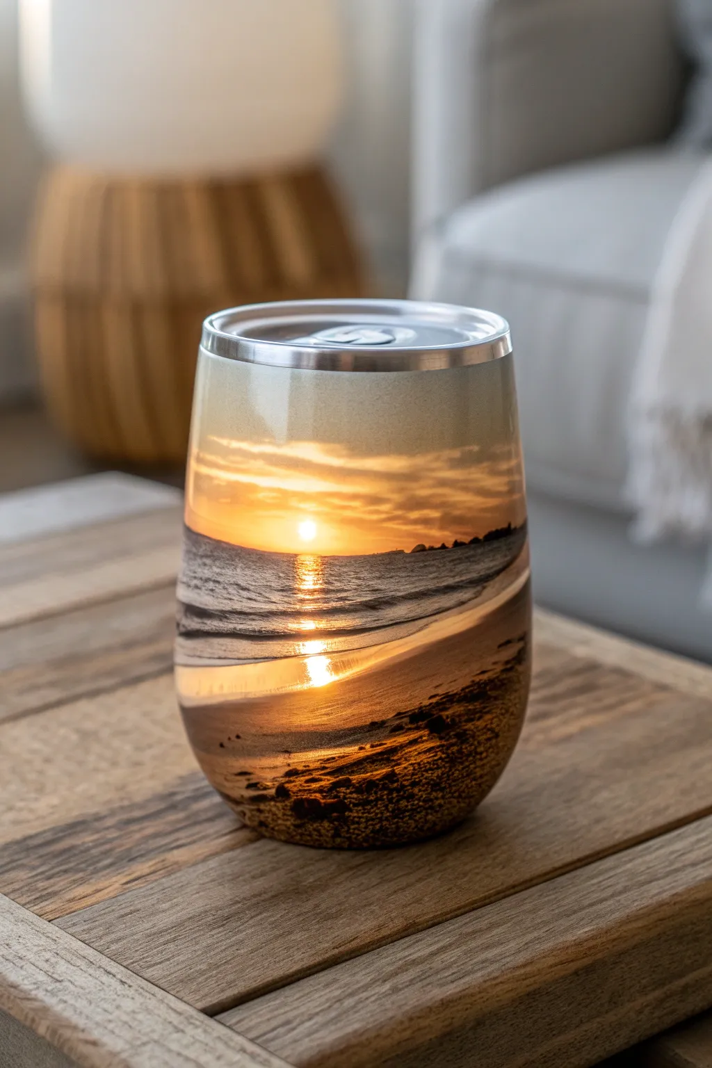 Sip in style with a sunset on your tumbler – where memories meet elegance.