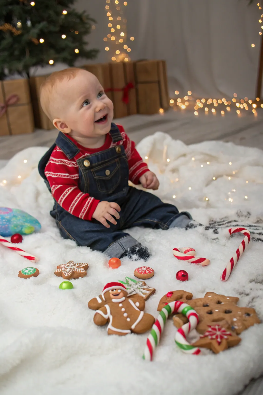 Add a touch of sweetness with a gingerbread-themed photoshoot.