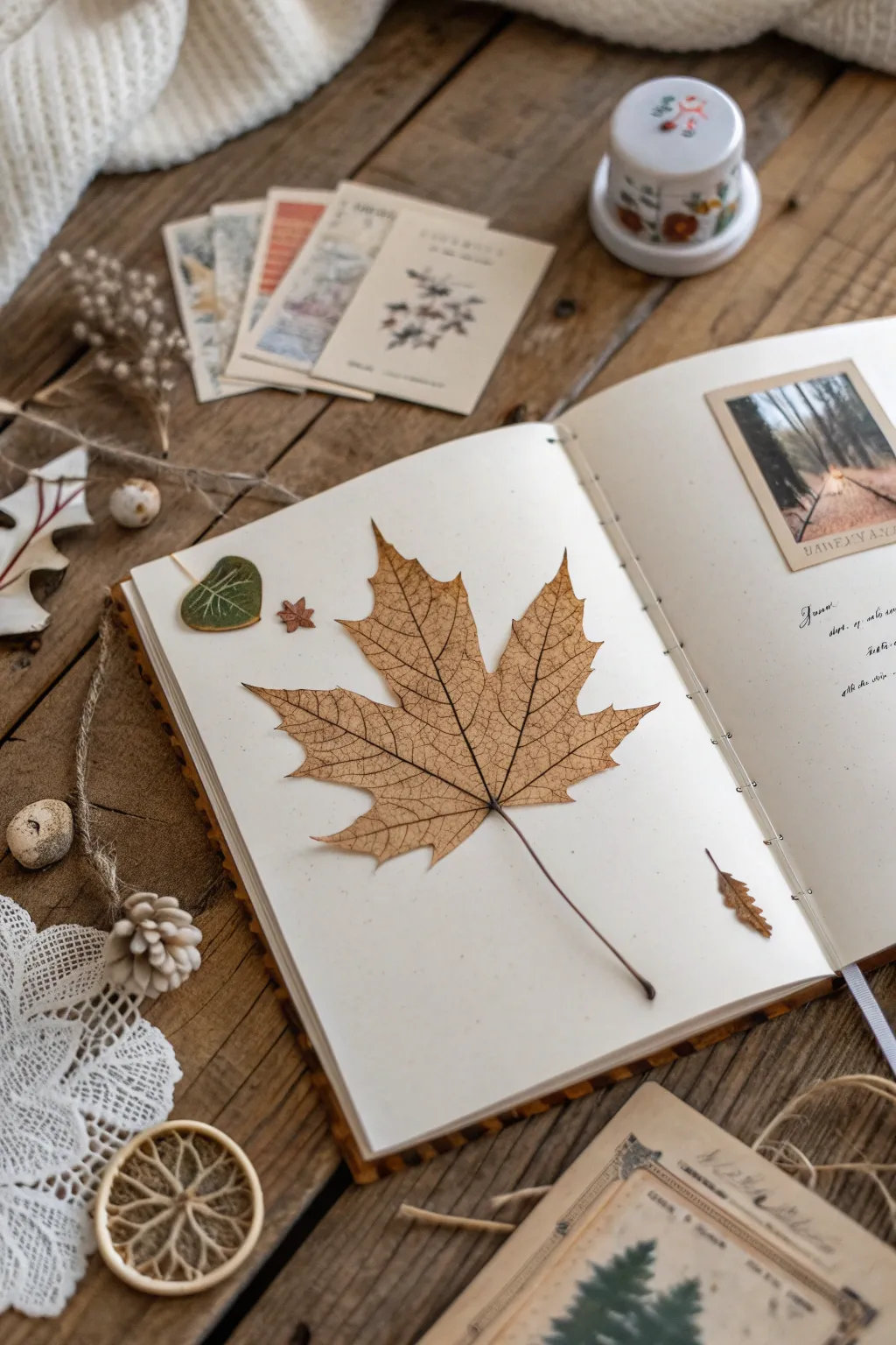 Capture the essence of winter with personalized mementos in your scrapbook.
