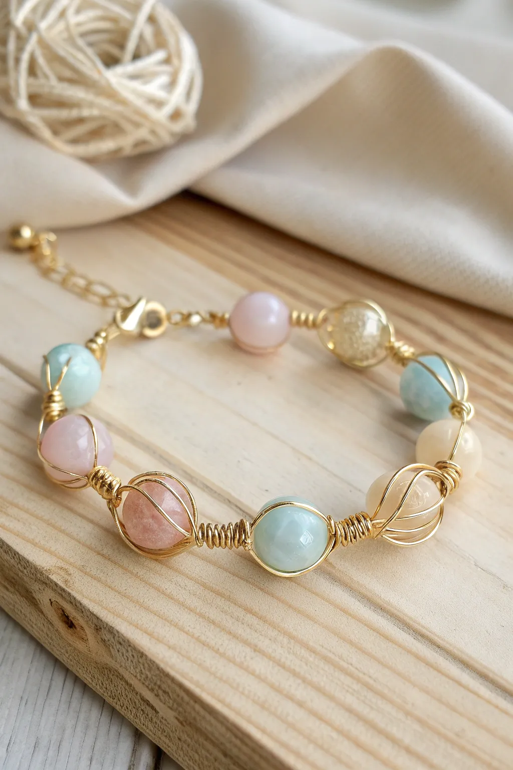 Elegance in simplicity: Discover the beauty of wire wrapped bead bracelets, where each bead tells a story.