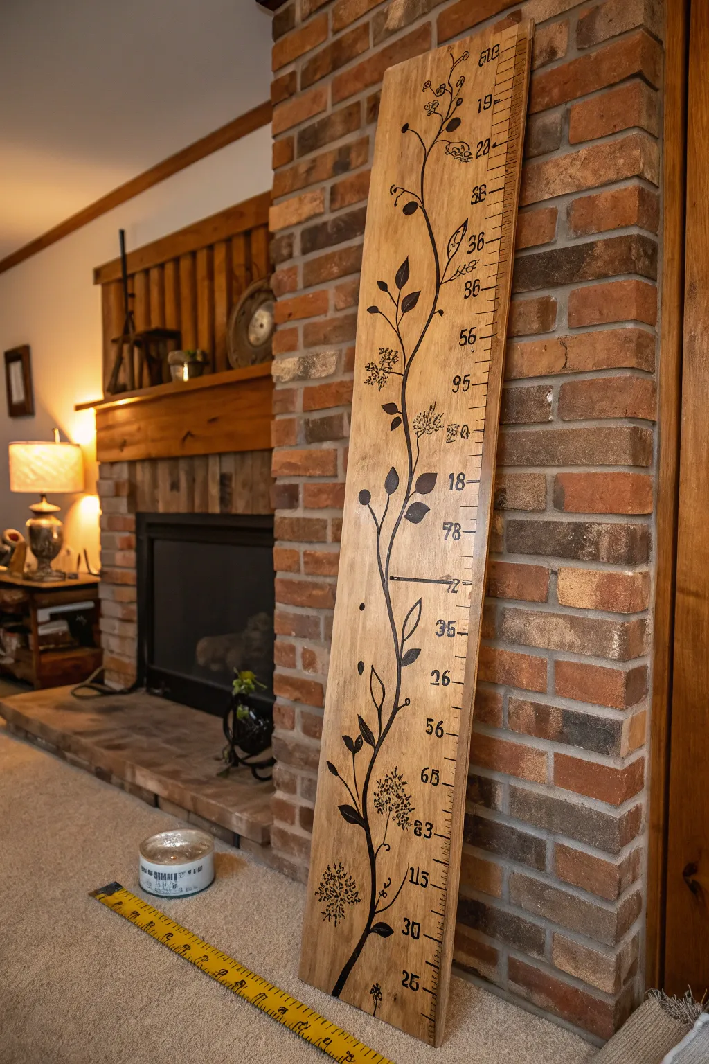 Craft a legacy with a personalized wooden growth chart, a timeless keepsake for dad.