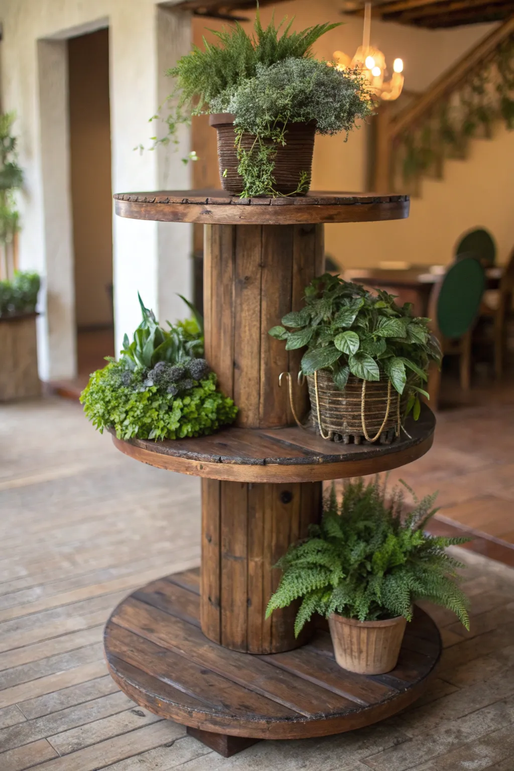 Elevate your style with a handcrafted, multi-tiered plant stand table.