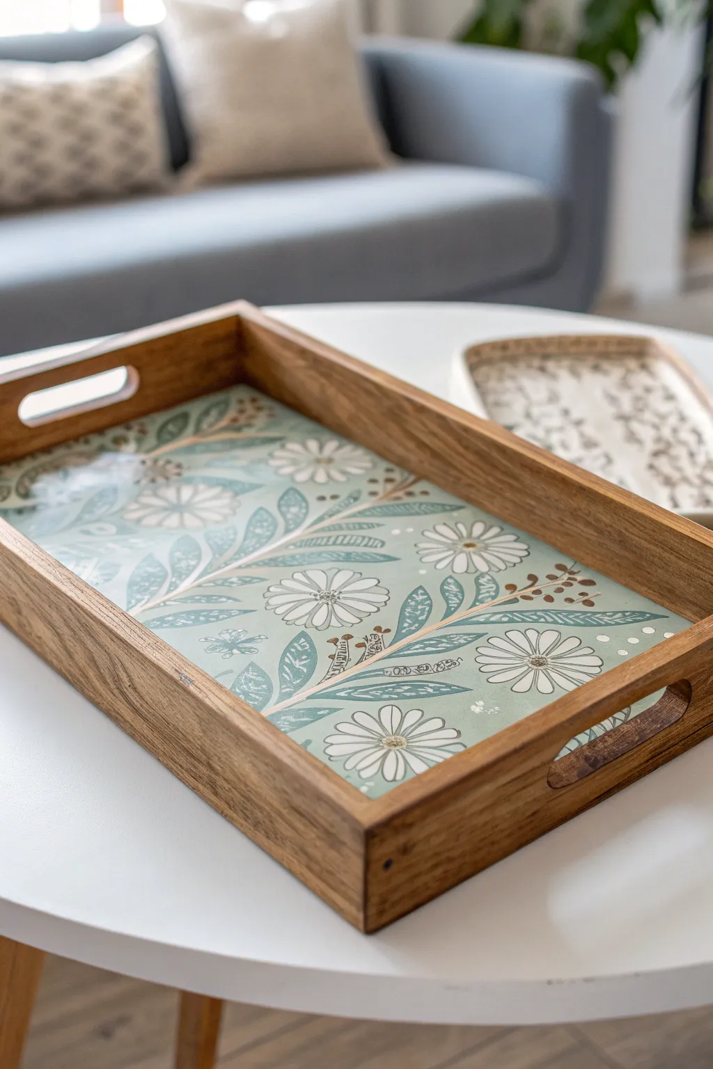 Embrace nature's elegance with this handcrafted sea glass mosaic tray, perfect for adding a touch of serenity to your space.