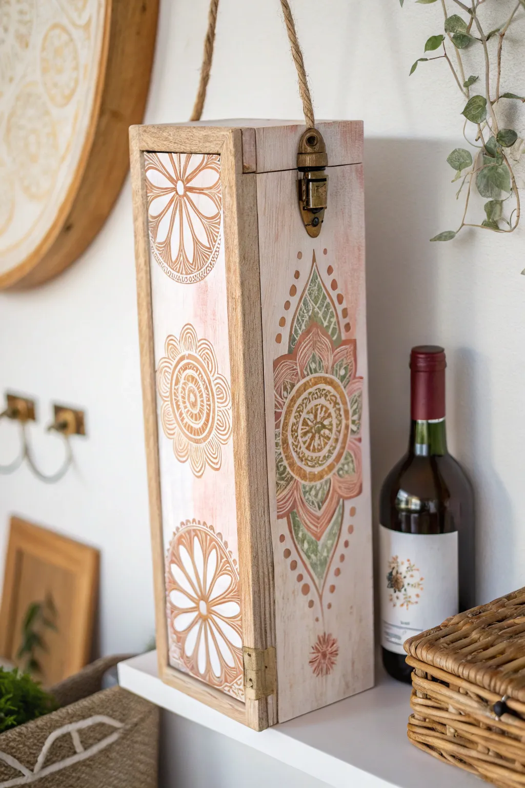 Transform a simple wine box into stunning wall art that speaks to your creativity and love for minimalist beauty.