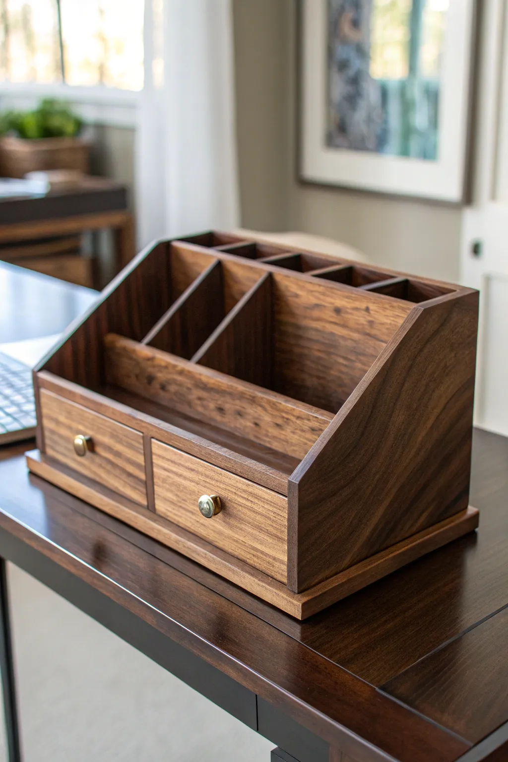 Elevate your entryway with this handcrafted wooden organizer—where style meets functionality.