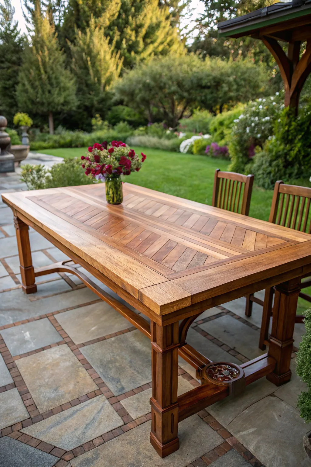 Elevate your outdoor dining experience with a handcrafted cedar table, where craftsmanship meets nature.